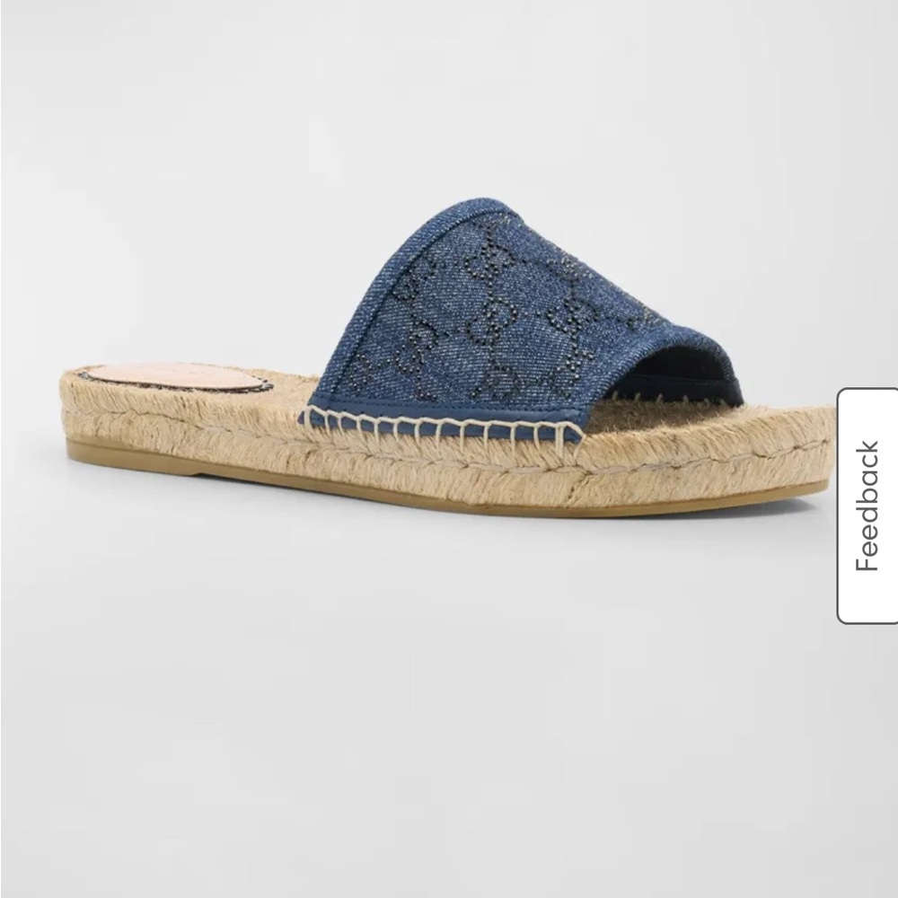 Gucci denim espadrille sandals